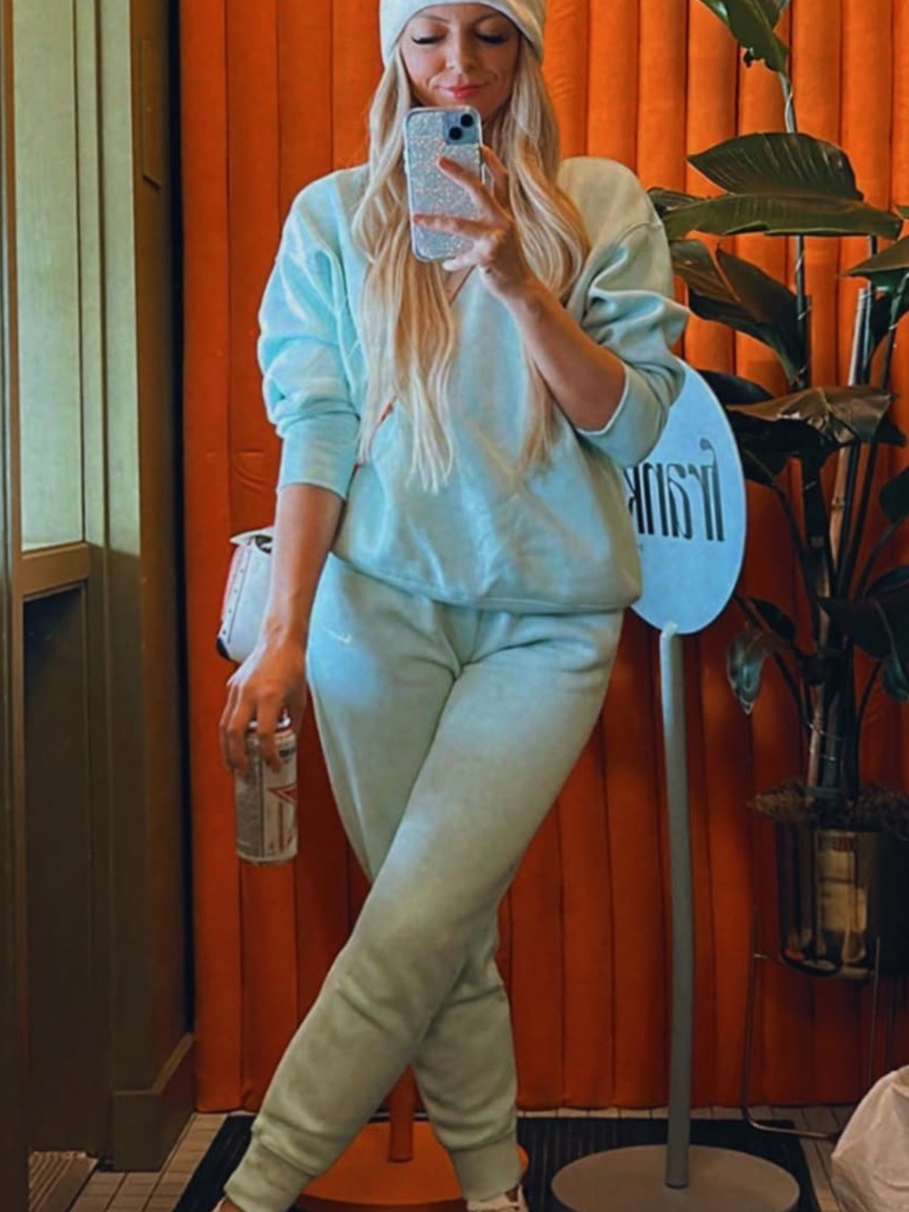 Nike Light Blue Women's Jogger Track Pants